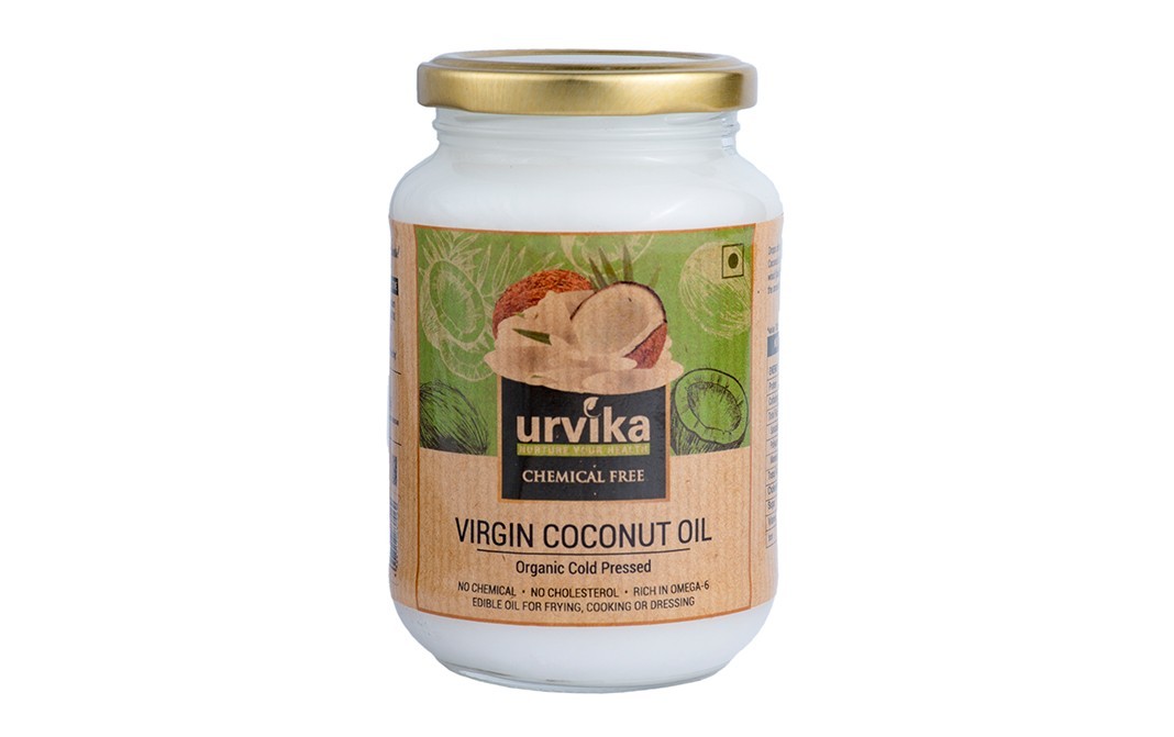 Urvika Virgin Coconut Oil Organic Cold Pressed   Plastic Jar  400 grams